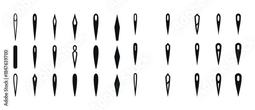 Diverse geometric shapes and patterns collection in black design