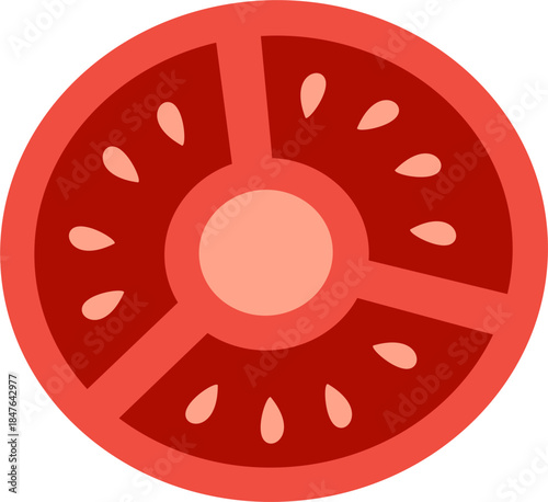 Red and fresh tomato. Fresh organic vegetables for cooking, salad, healthy eating. Tomato icon vector illustrations. Fresh and ripe tomato.