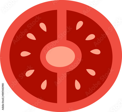 Red and fresh tomato. Fresh organic vegetables for cooking, salad, healthy eating. Tomato icon vector illustrations. Fresh and ripe tomato.