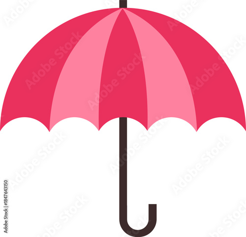 Cute umbrellas in flat design style. Cartoon colorful umbrella vector graphic illustration