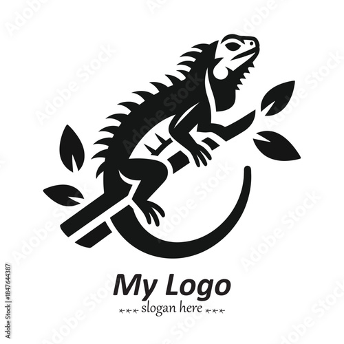 Stylized Iguana logo icons for Branding