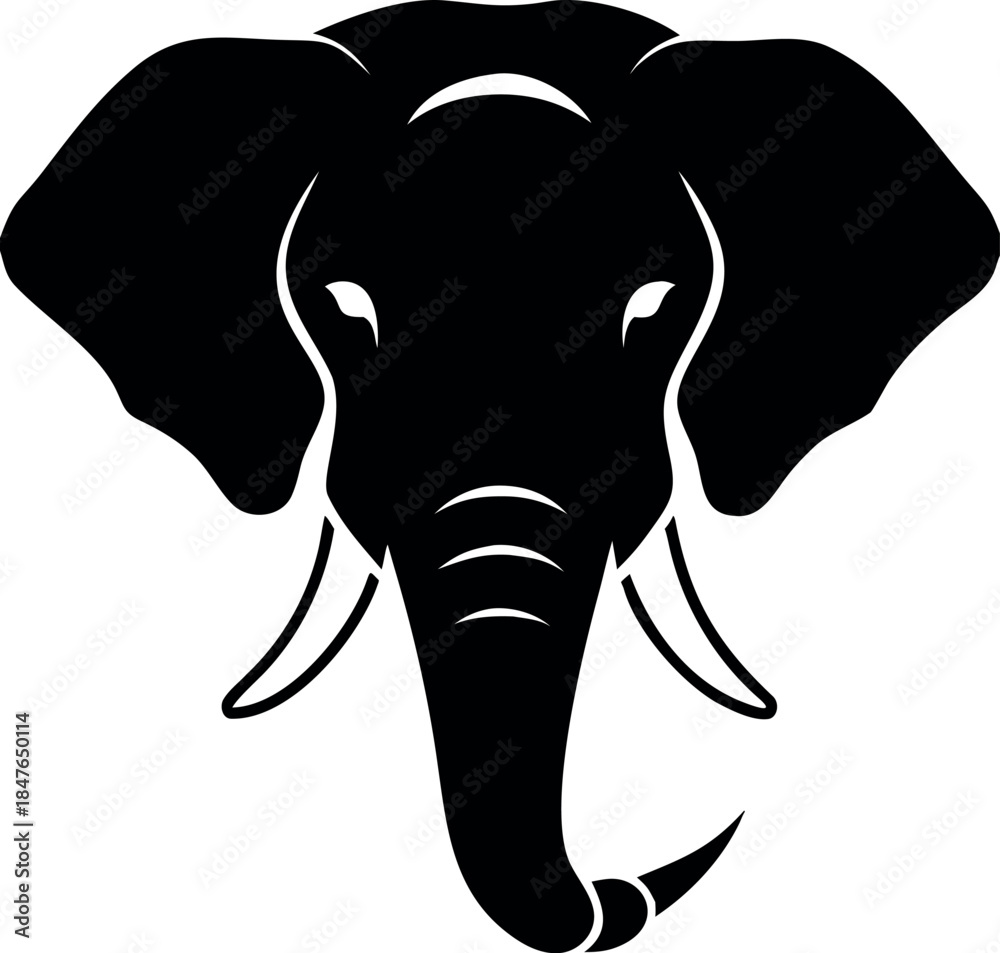 Fototapeta premium close up portrait of elephant face with detailed 