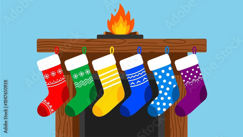 Colorful Christmas Illustration