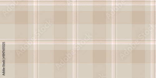 Mat seamless texture vector, girl background pattern check. Covering plaid fabric tartan textile in light and white colors.