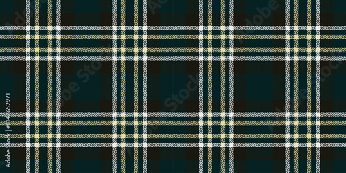 Harvest vector texture check, symmetry background tartan textile. Tailor seamless fabric pattern plaid in black and white colors.