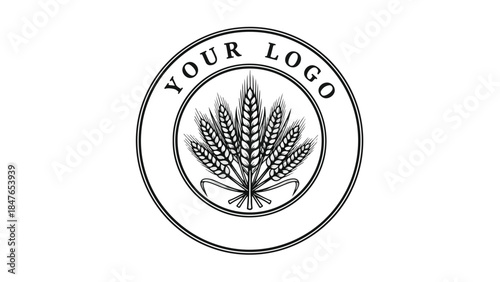 Wheat Logo Design with Your Logo Text.