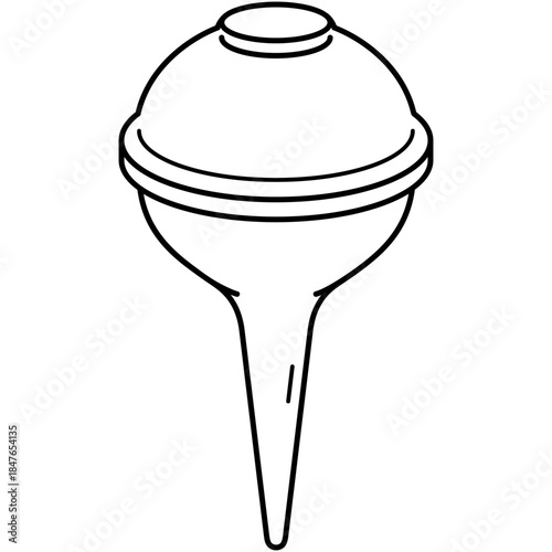 Bulb syringes. Manual suction or irrigation device with a rubber or plastic bulb used for clearing airways, aspirating fluids, or irrigating wounds and ears. Medical sterile device. Vector icon.