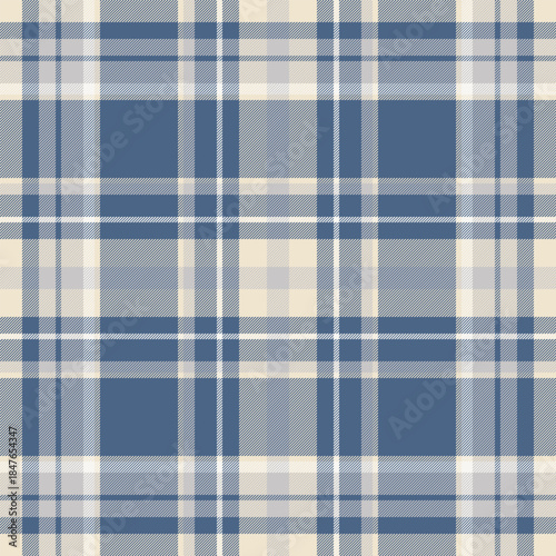 Italian pattern background textile, swatch seamless fabric vector. Trend texture check tartan plaid in blue and light colors.