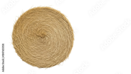 Φωτογραφία Golden hay bale isolated PNG, round straw roll for agriculture and farming, rura