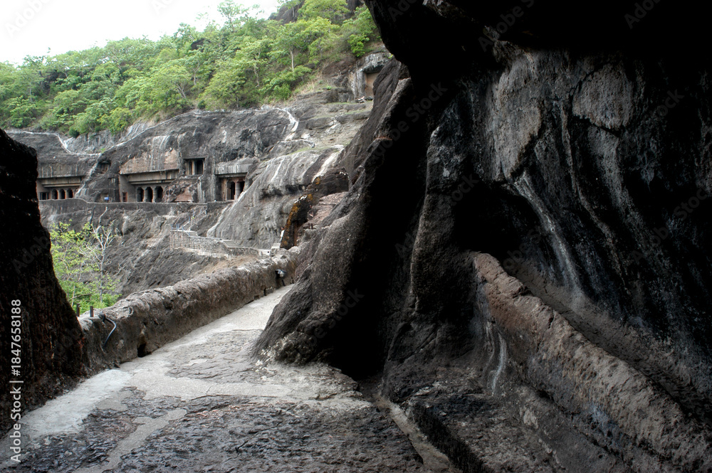 Fototapeta premium waterfall in the cave