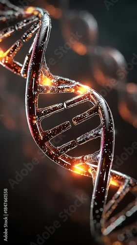 DNA Structure Visualization - A Detailed Look at Genetic Code.