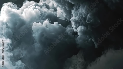 Dramatic Smoke Cloud Formation - A Visual Spectacle of Atmospheric Density.