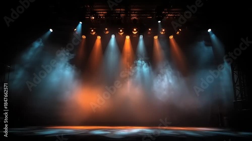 Dramatic Stage Lighting - A Captivating Visual Experience for Performances.