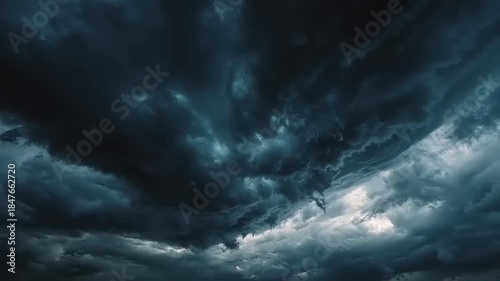 Dramatic Storm Clouds Time Lapse - A Dark and Ominous Sky.