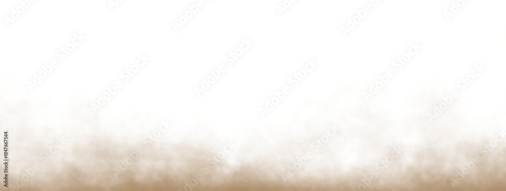 Fototapeta premium Transparent sand png dust overlay with smoke, fog, and flying particles, creating a natural desert storm texture effect.