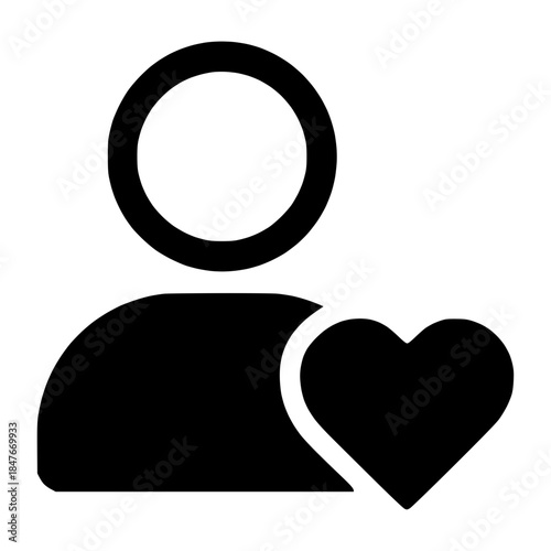 Person profile with a heart icon for care and empathy