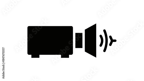 Minimalist Icon Representation of a Video Camera or Recording Device