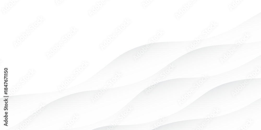 Fototapeta premium Abstract white and light gray wave modern soft luxury texture with smooth and clean vector. abstract wavy background. white background.