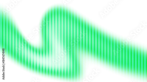 Foto Gradient green glowing fractal glass wave with noise texture