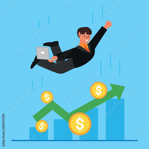 Symbol of financial success and market recovery