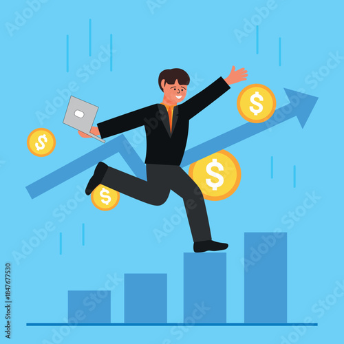 Symbol of financial success and market recovery