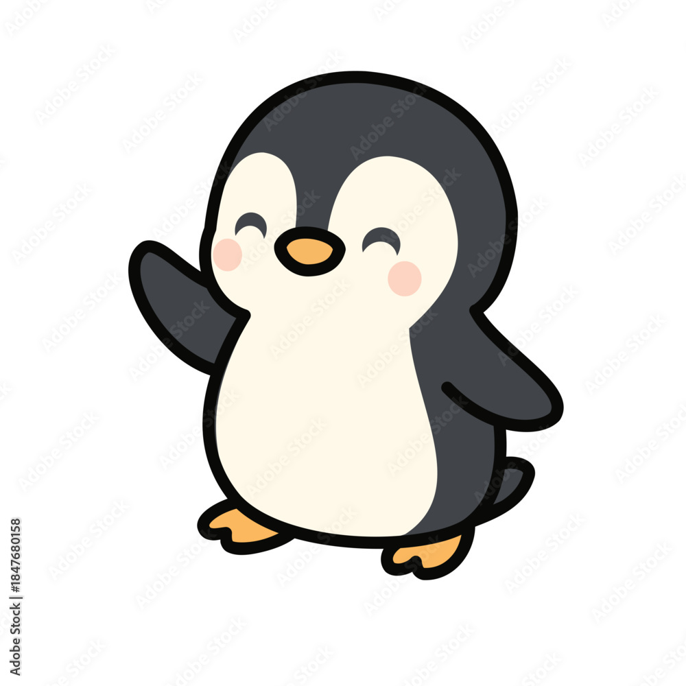 Obraz premium penguin cartoon isolated on white