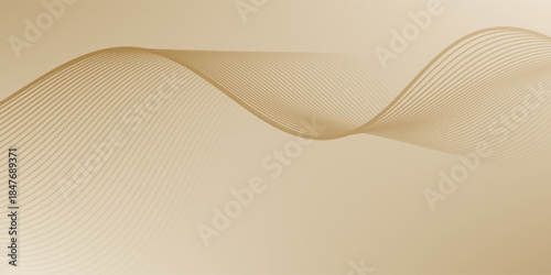 The background features a smooth texture with beige lines creating a flowing design. Beige background with wavy line pattern. Beige background vector. Modern wavy line pattern background.