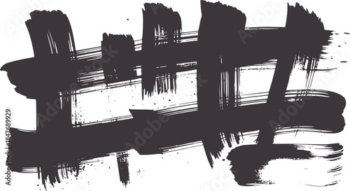 Black and white abstract expressive brushstrokes texture