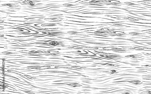 Monochrome Wood Texture Line Drawing
