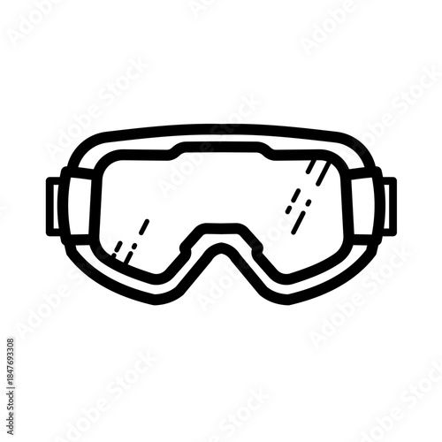 ski goggles   - simple vector icon