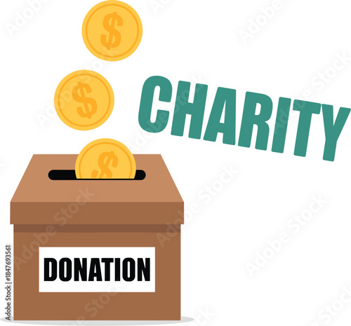 Glowing dollar coin icon emerging from an open cardboard box, symbolizing financial gift, bonus, or unexpected value
