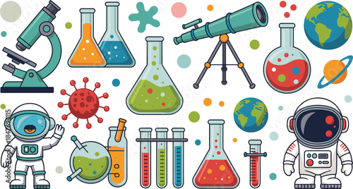 Set of laboratory equipment