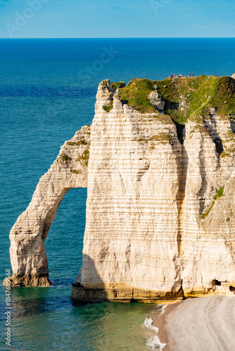 Etretat, France. White cliffs view	