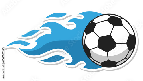 blue soccer ball