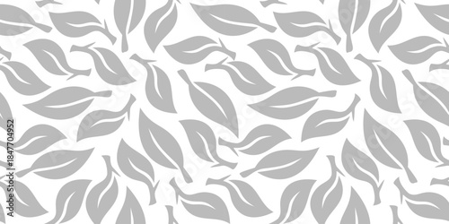 tea leaves pattern background. green leaves vector pattern background. Green tea leaf seamless pattern. seamless patterns with green leaves of tea.