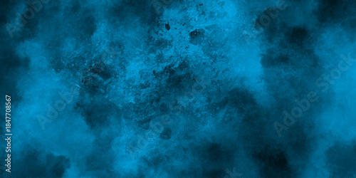 abstract cloud and vapor texture background. Black and blue smoke aquarelle smudge illustration smooth grungy smokey light pastel colors ink glow. Teal color powder explosion	