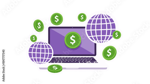 vector illustration of an abstract background with icons