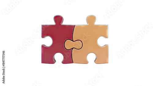 Connected Puzzle Pieces: Teamwork and Collaboration Concept