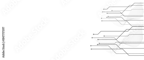 Abstract connecting lines and dots. network connection and global communication technology background