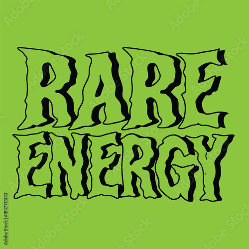 rare energy bold grunge typography logo vector