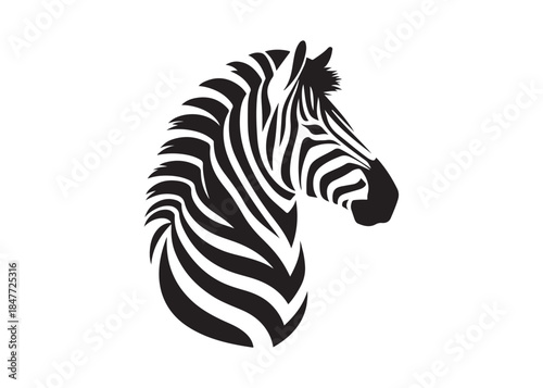 zebra logo vector silhouette, zebra silhouette vector illustration, african zebra logo vector silhouette, black zebra vector, wild animals zebra logo silhouettes vector on white background