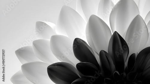 white and black flower background