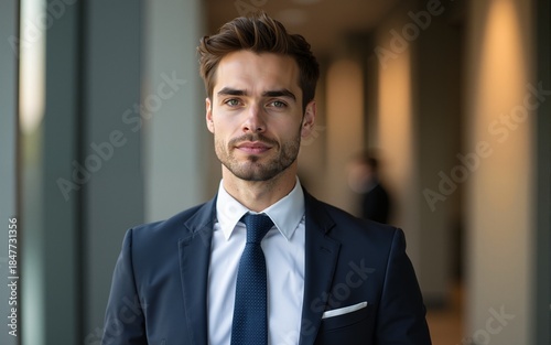 Thoughtful young man in smart casual wear. High quality