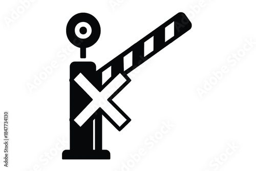 Railroad Crossing Gate Icon barrier