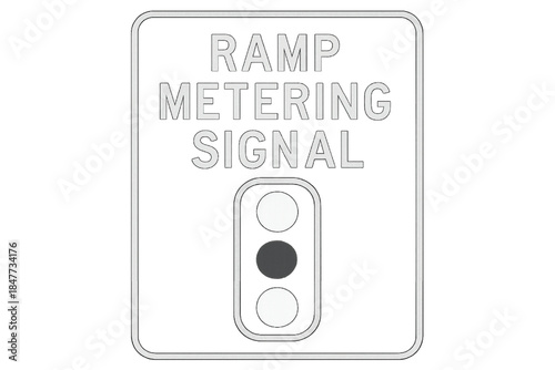 Ramp Metering Signal With Dark Circle traffic light