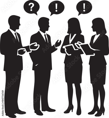 Team of Business People Standing Together in Professional Setting