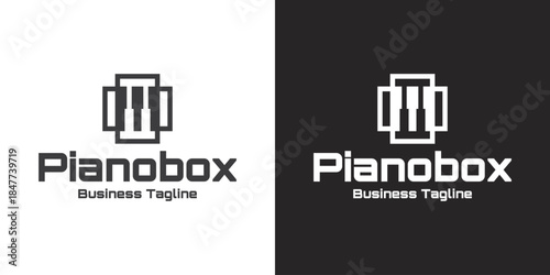 piano box logo vector
