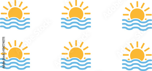 Sunrise over ocean waves, beach morning light, seaside horizon glow, tropical dawn reflection, nature coastal scene, peaceful water landscape, summer vibe