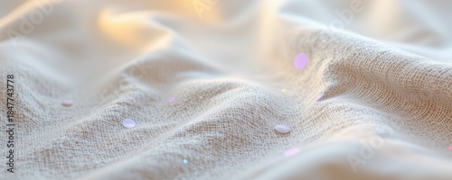Soft Textured Fabric with Confetti and Sparkle Effect