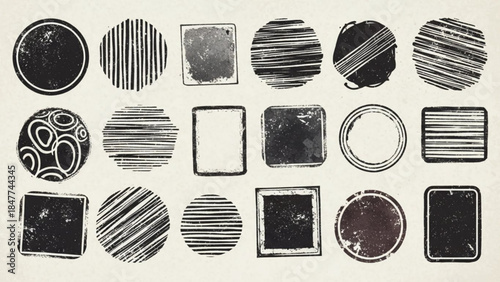 Serene landscape with two white herons standing in tall green grass and cattails beside a calm blue pond under a clear sky with flying birds